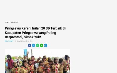 Pringsewu Keren! Inilah 20 SD Terbaik di Kabupaten Pringsewu yang Paling Berprestasi, Simak Yuk!